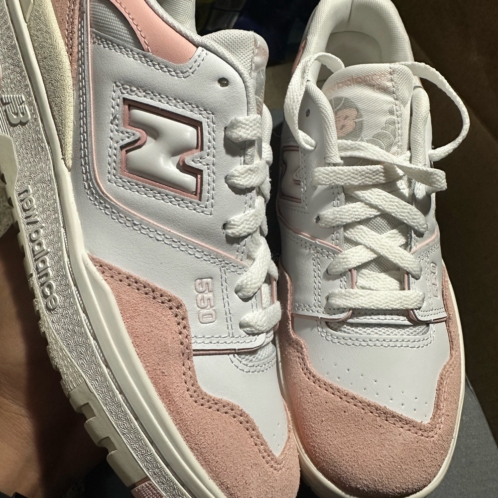 ✅New Balance 550 White Pink GSB550CD GS Size 6.5 Unisex Kids Women New Vintage - Picture 8 of 8